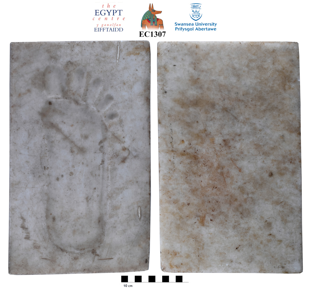 Image for: Slab with impression of a foot